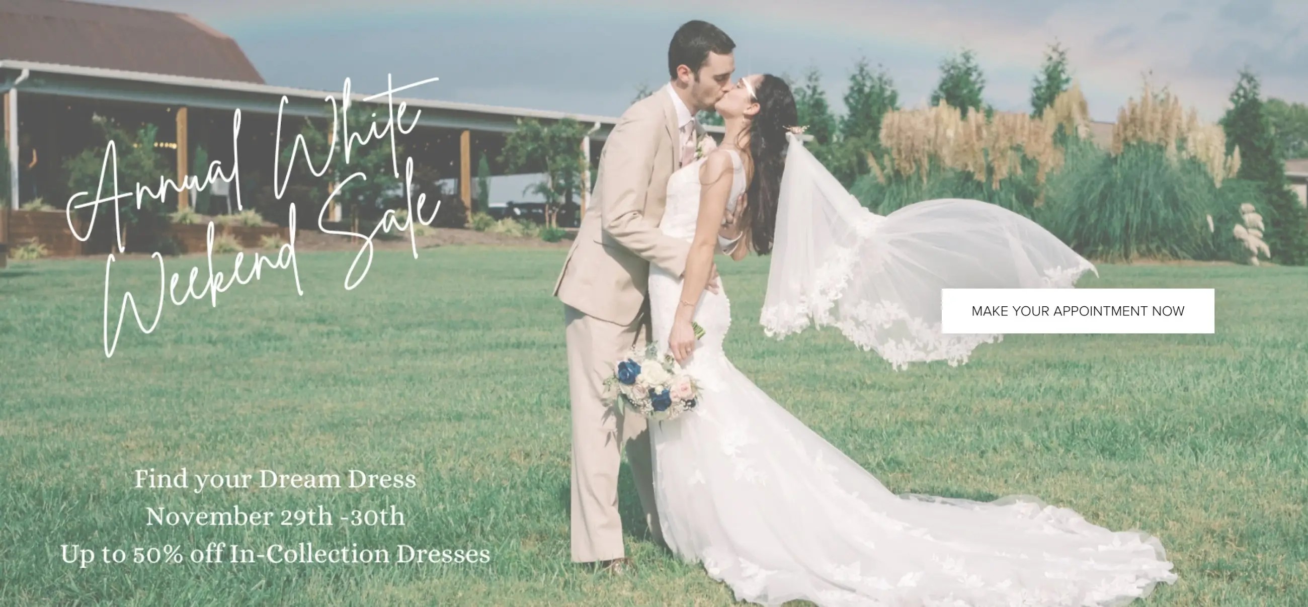 Annual White Weekend Sale at Charlies Bridal and Prom Desktop